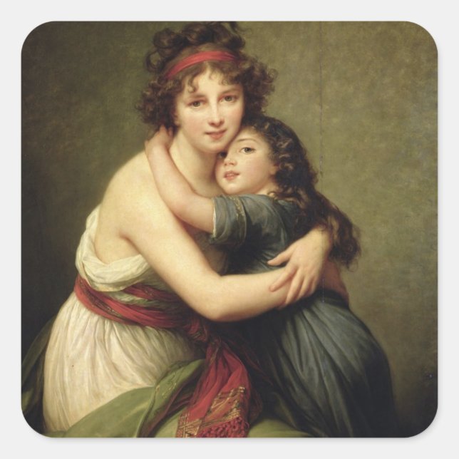 Sticker Carré Madame Vigee-Lebrun et sa fille (Devant)