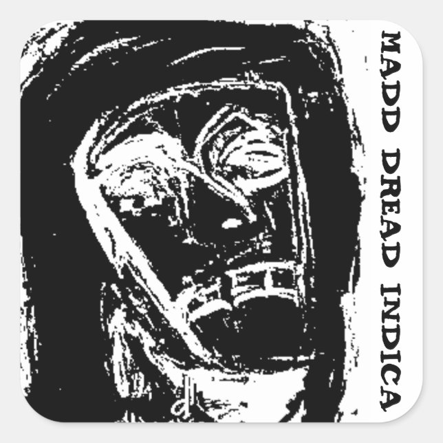 STICKER CARRÉ MADD DREAD INDICA (Devant)