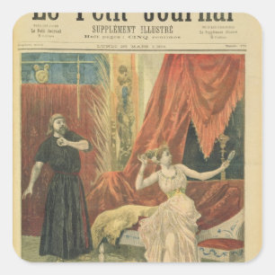 Sticker Carré Mademoiselle Sibyl Sanderson et Monsieur Jean