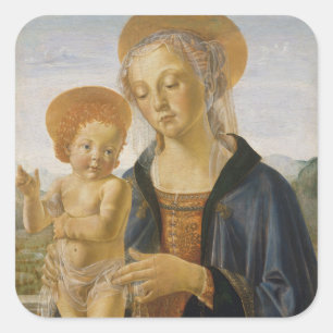 Sticker Carré Madonna and Child, vers 1470