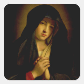 Sticker Carré Madonna dans le chagrin