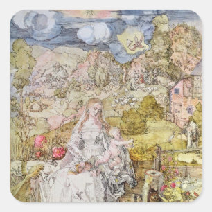 Sticker Carré Madonna et enfant 3