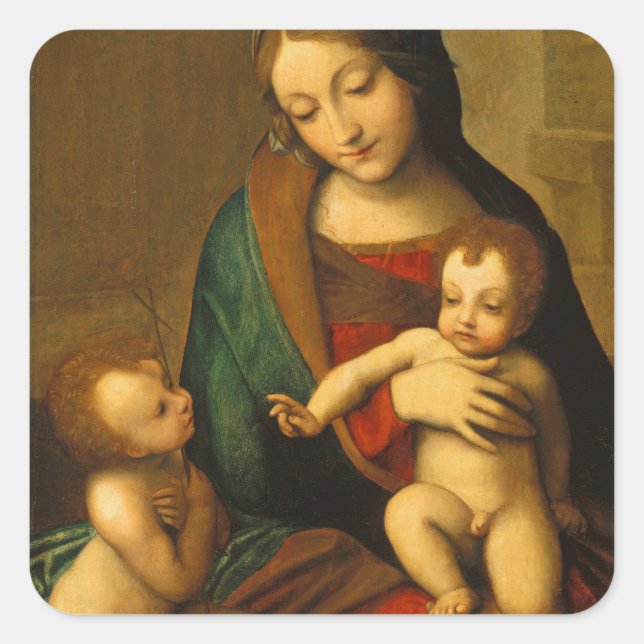 Sticker Carré Madonna et l'enfant avec les saints (Devant)