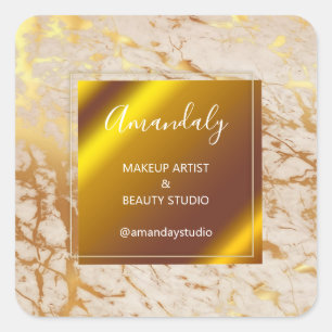 Sticker Carré Magasin de maquillage de beauté Remerciements Fram