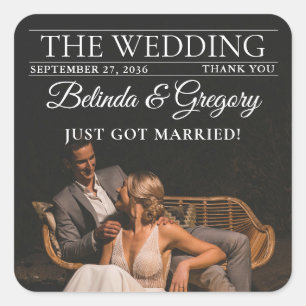 Sticker Carré Magazine Editorial Journal Photos Mariage