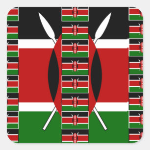 Sticker Carré 🇰🇪 Magical Kenya : Cadre d'Unité et de Fierté