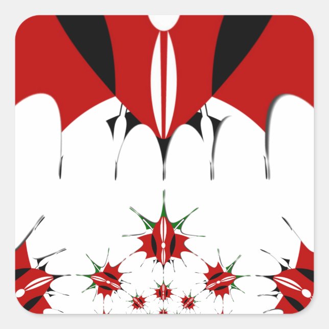 Sticker Carré Magical Kenya : Symétrie du patrimoine Modernité � (Devant)