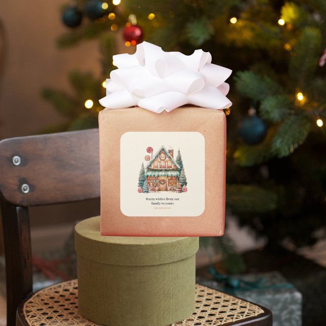 Sticker Carré Magie de Noël scandinave (Créateur téléchargé)