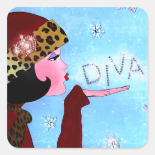 Sticker Carré "Magie hivernale" DIVA