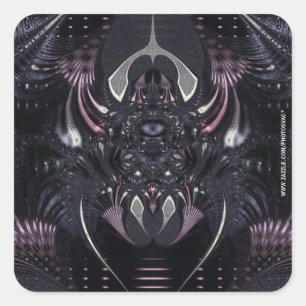 Sticker Carré Magie Violette