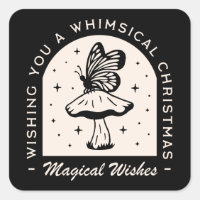 Magie Whimsical Noël sorcière souhaite noir