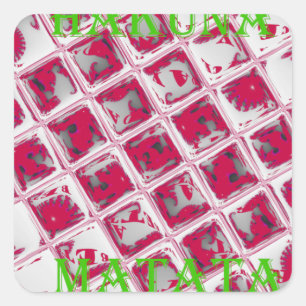 Sticker Carré Magnifique Incroyable Art Miroir Image Rouge Éléga