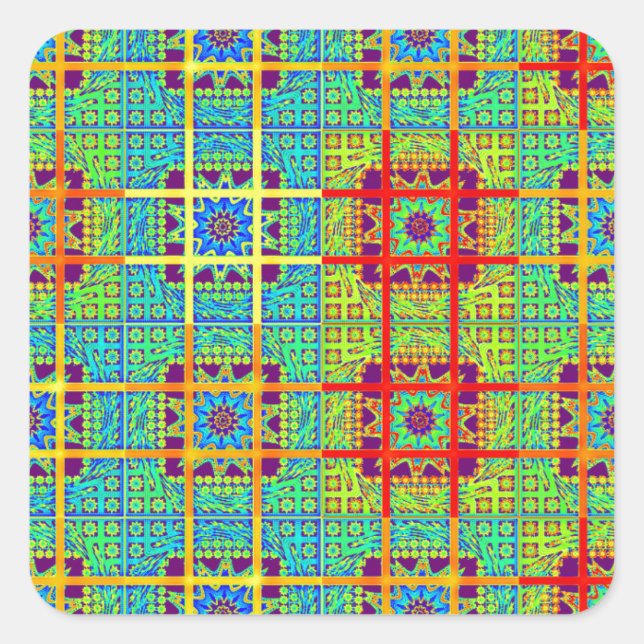 Sticker Carré Magnifique Tribal sud-africain Tribal Print vecteu (Devant)