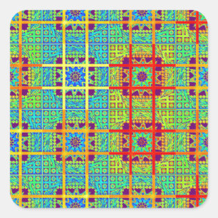 Sticker Carré Magnifique Tribal sud-africain Tribal Print vecteu