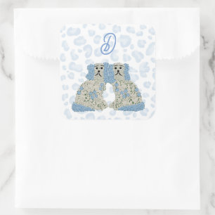 Sticker Carré Magnolia Staffordshire Chiens Ginger Jars Jar