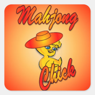 Sticker Carré Mahjong Chick #5
