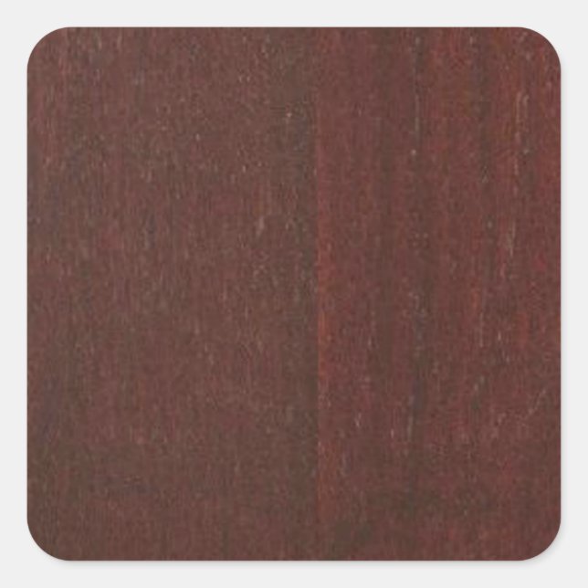 Sticker Carré MAHOGANY Bois Finition Acheter Blanc ajouter du te (Devant)