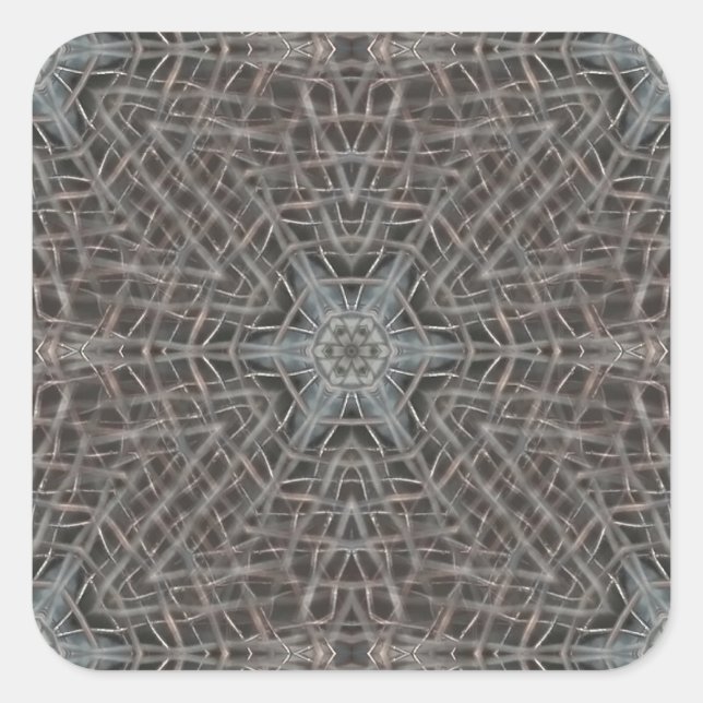 Sticker Carré Maillage métallique (Devant)
