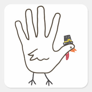 Sticker Carré main de dinde