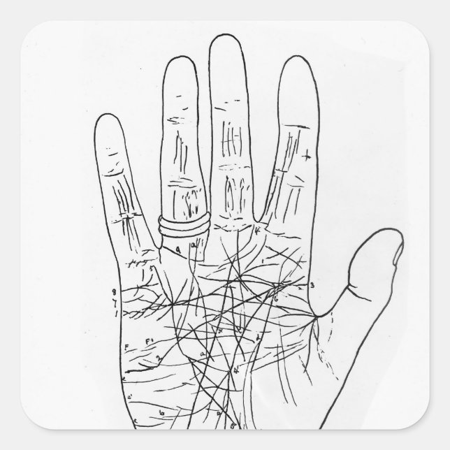 Sticker Carré Main modèle (Devant)