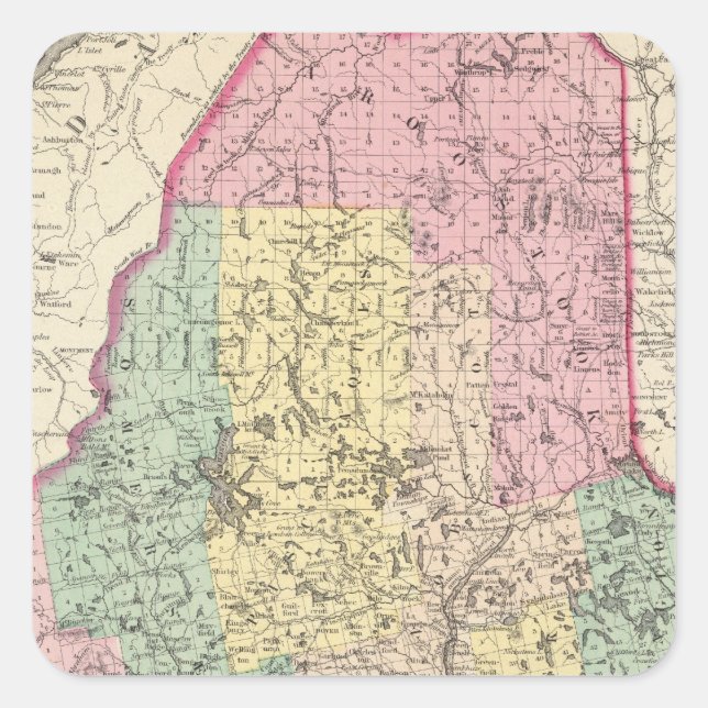 Sticker Carré Maine 14 (Devant)