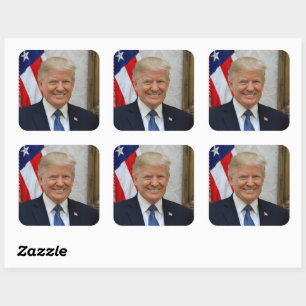 Sticker Carré Maison Blanche du président américain Donald Trump