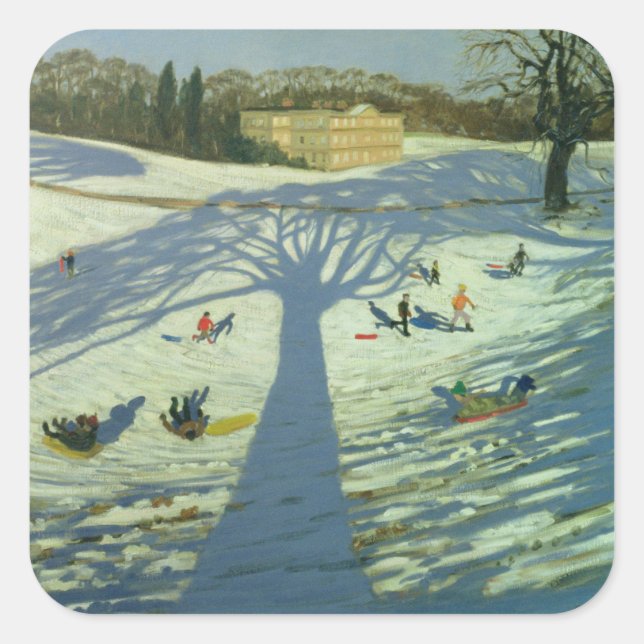 Sticker Carré Maison de l'abbaye de Calke Hiver 2002 (Devant)