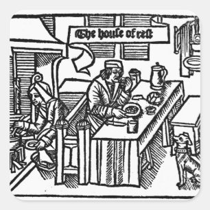 Sticker Carré Maison de repos