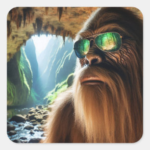 Sticker Carré Maison de Sasquatch