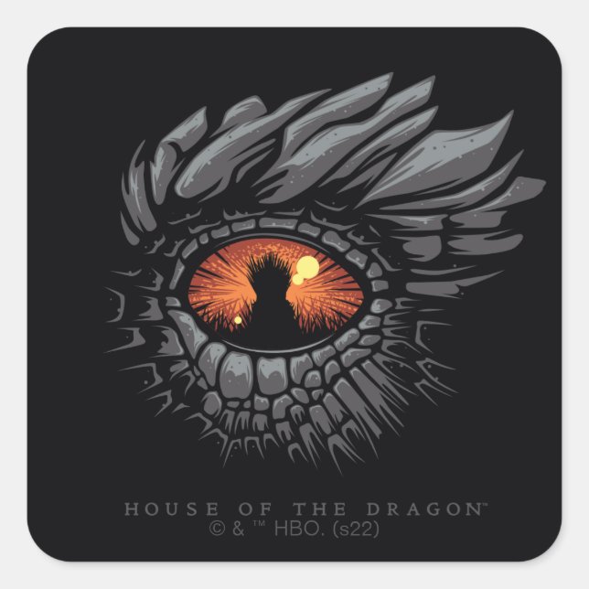 Sticker Carré MAISON DU DRAGON | Dragon's Eye Fer Throne (Devant)