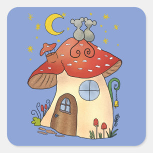 Sticker Carré Maison pas fameuse