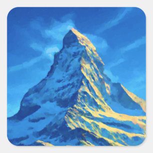 Sticker Carré Majestic Matterhorn