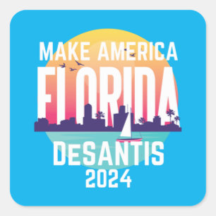 Sticker Carré Make America Florida Ron Desantis 2024