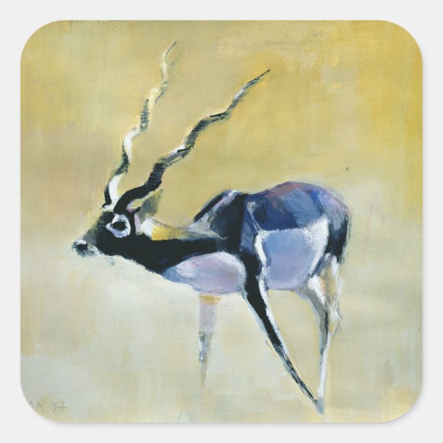 Sticker Carré Mâle noir Velavadar 1997 (Devant)