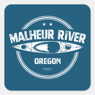 Sticker Carré Malheur River Oregon Kayaking