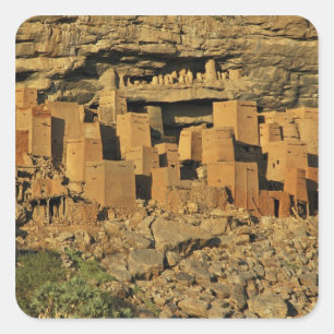 Sticker Carré MALI, les terres des Dogons. Tellem malien traditi