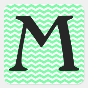 Sticker Carré Malibu Seafoam Wave Chevron
