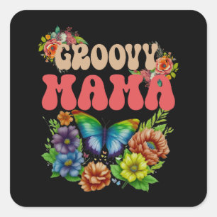 Sticker Carré Mama Super Floral