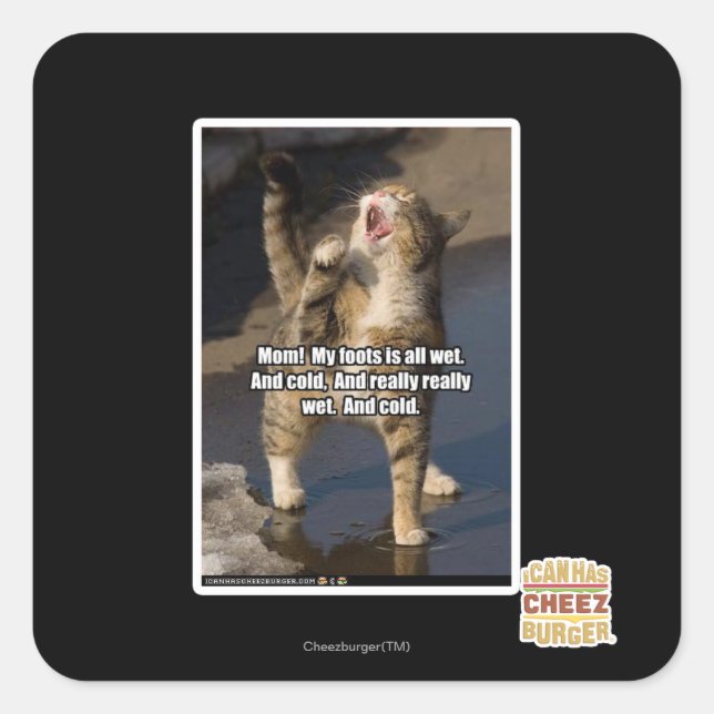 Sticker Carré Maman ! (Devant)