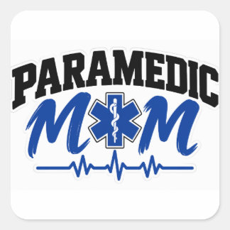 Sticker Carré Maman ambulancière