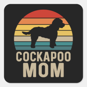 Sticker Carré Maman Cockapoo