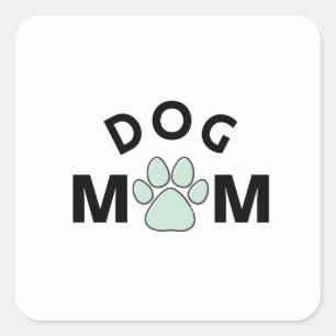 Sticker Carré Maman de chien