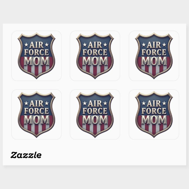 Sticker Carré Maman de l'Armée de l'Air (USAF) (Feuille)