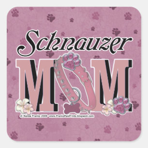 Sticker Carré MAMAN de Schnauzer