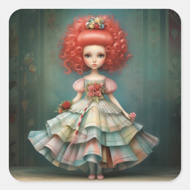 Sticker Carré MAMAN GINGER Casse-Noisette Mode Ballet (Devant)