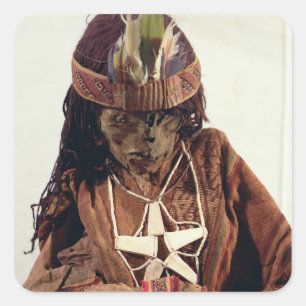 Sticker Carré Maman ornée de bijoux en os, c.200 av.