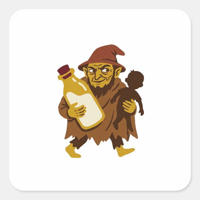 Sticker Carré Manci Bottle (Devant)