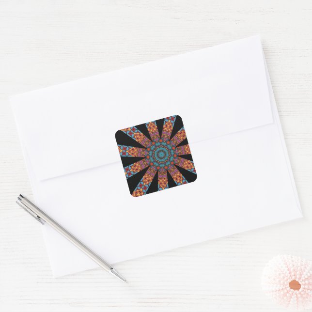 Sticker Carré Mandala Décoratif  (Enveloppe)
