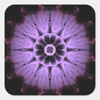 Sticker Carré Mandala fractal