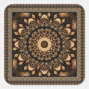Sticker Carré Mandala soigné